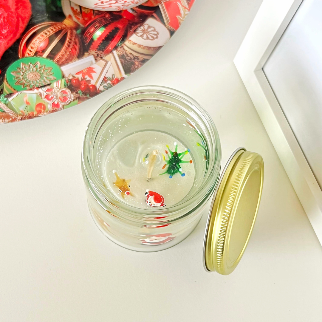 Santa & Reindeer Candle