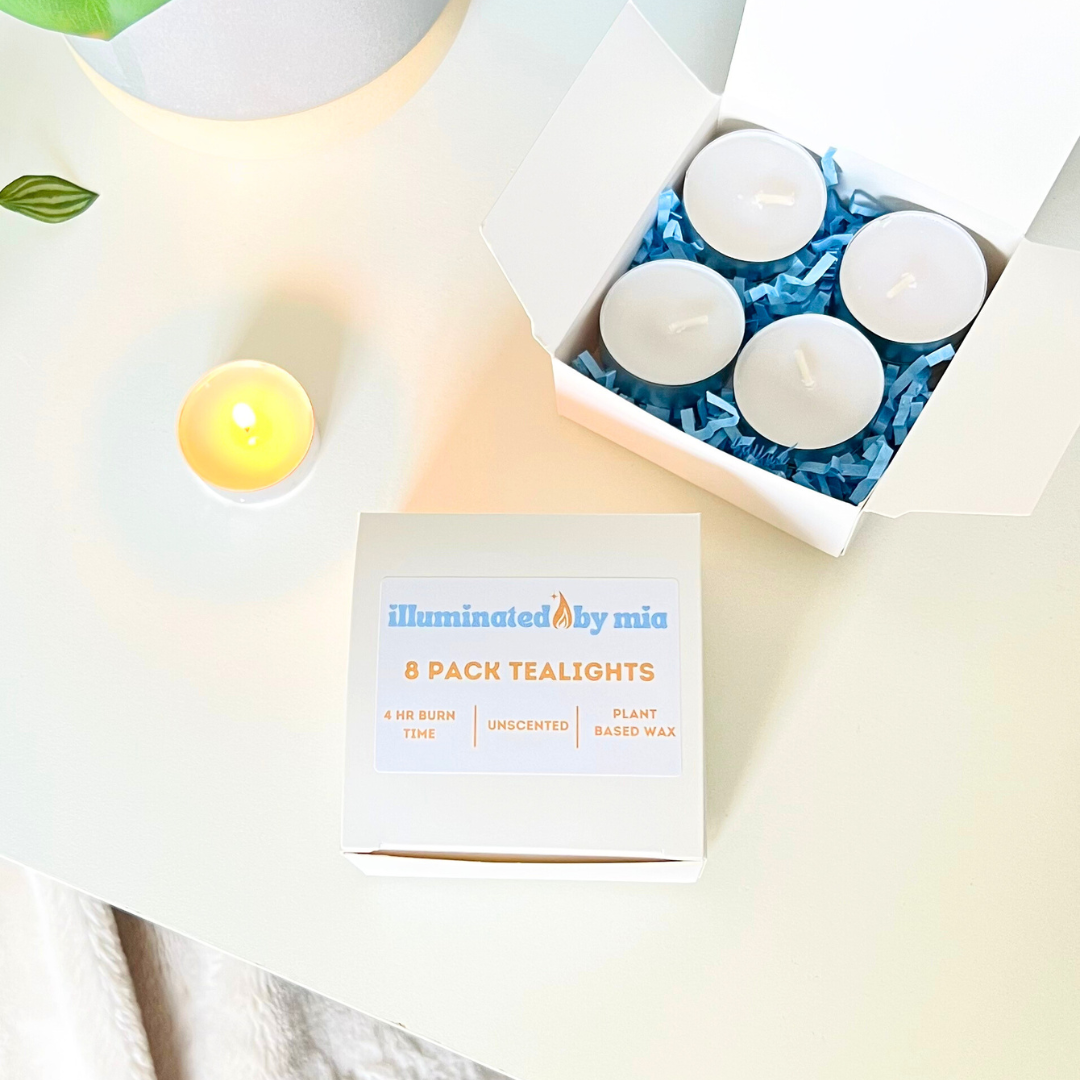 8 Pack Unscented Tealight Candles