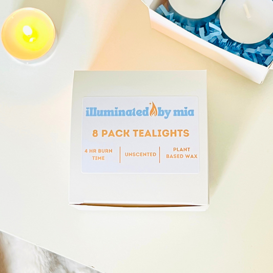 8 Pack Unscented Tealight Candles