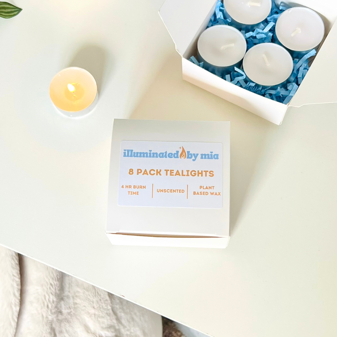 8 Pack Unscented Tealight Candles