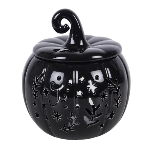 Black Folk Pumpkin Tealight Wax Warmer