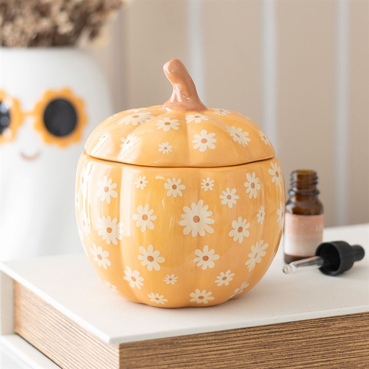 Floral Pumpkin Tealight Wax Warmer