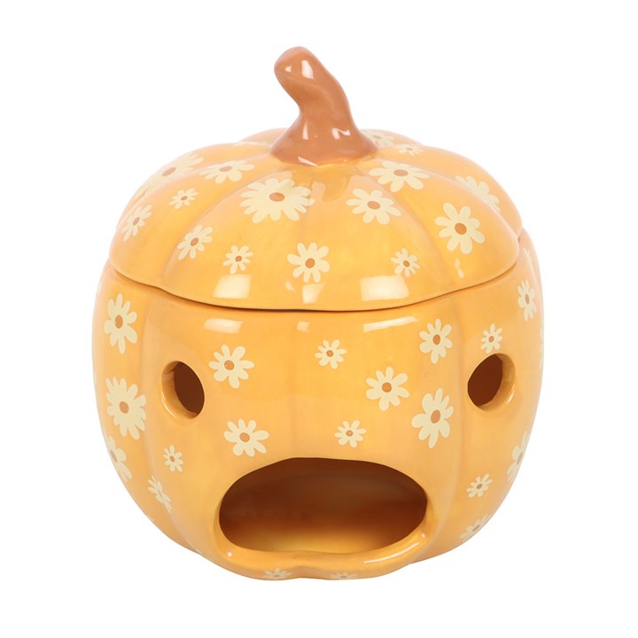 Floral Pumpkin Tealight Wax Warmer