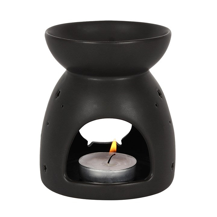Black Cauldron Cut Out Tealight Wax Warmer