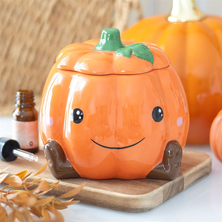 Cute Smiling Pumpkin Tealight Wax Warmer