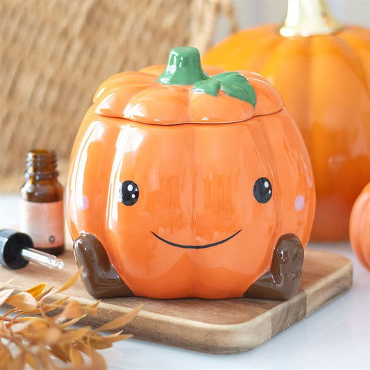 Cute Smiling Pumpkin Tealight Wax Warmer