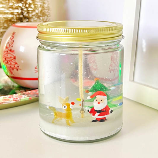 Santa & Reindeer Candle