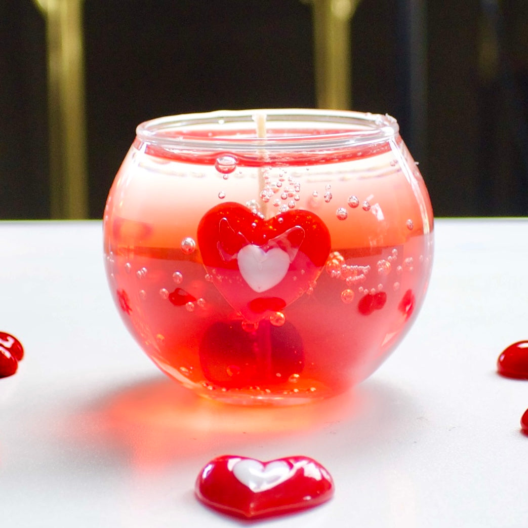 MINI RED HEART CANDLES