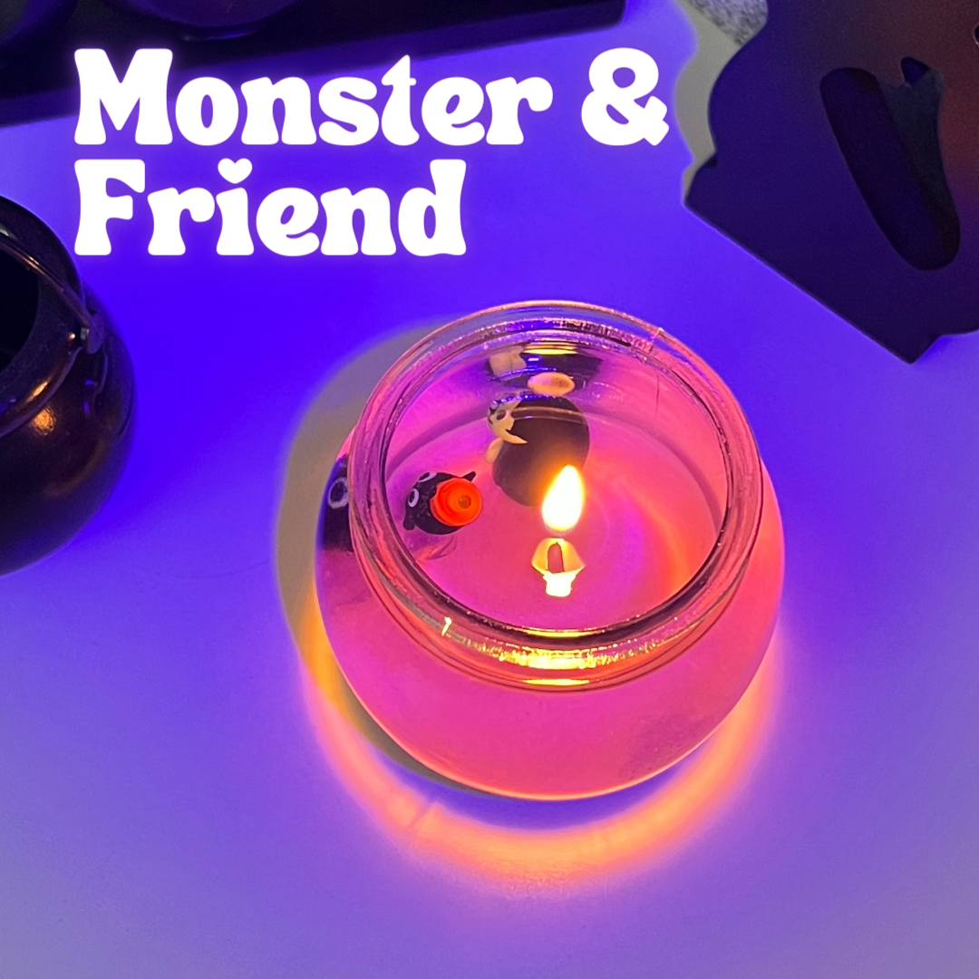 Monster and Friend Candle