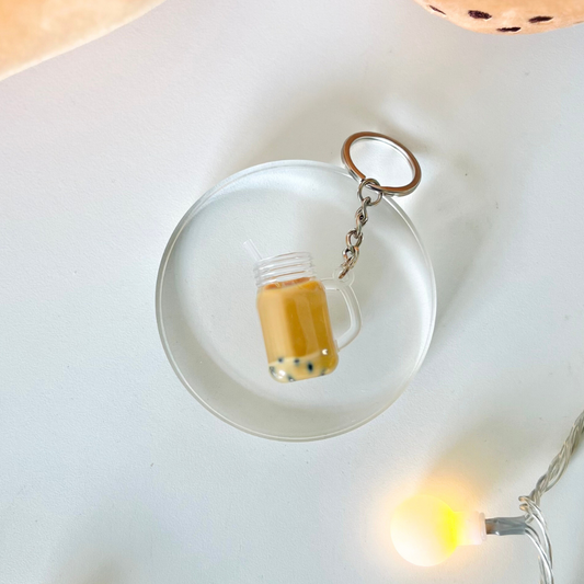 Mini Iced Boba Coffee Keychain