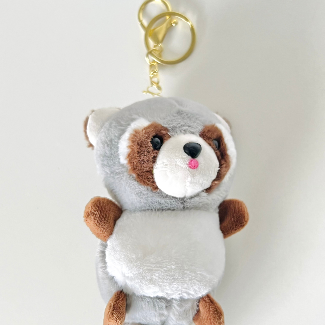 Raccoon Plush Keychain