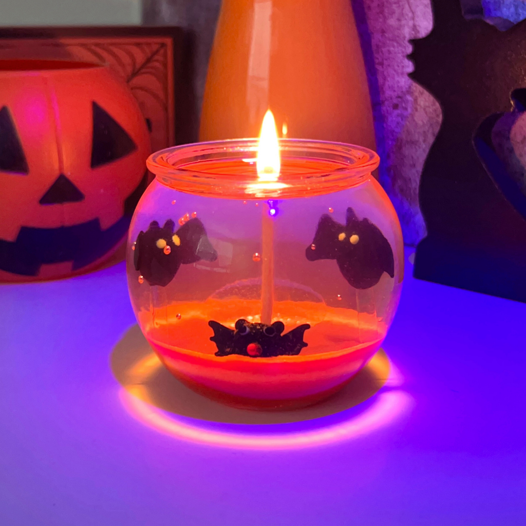 Bats on Halloween Eve Candle