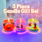 Halloween Bat, Ghost, & Monster 3 Piece Candle Gift Set