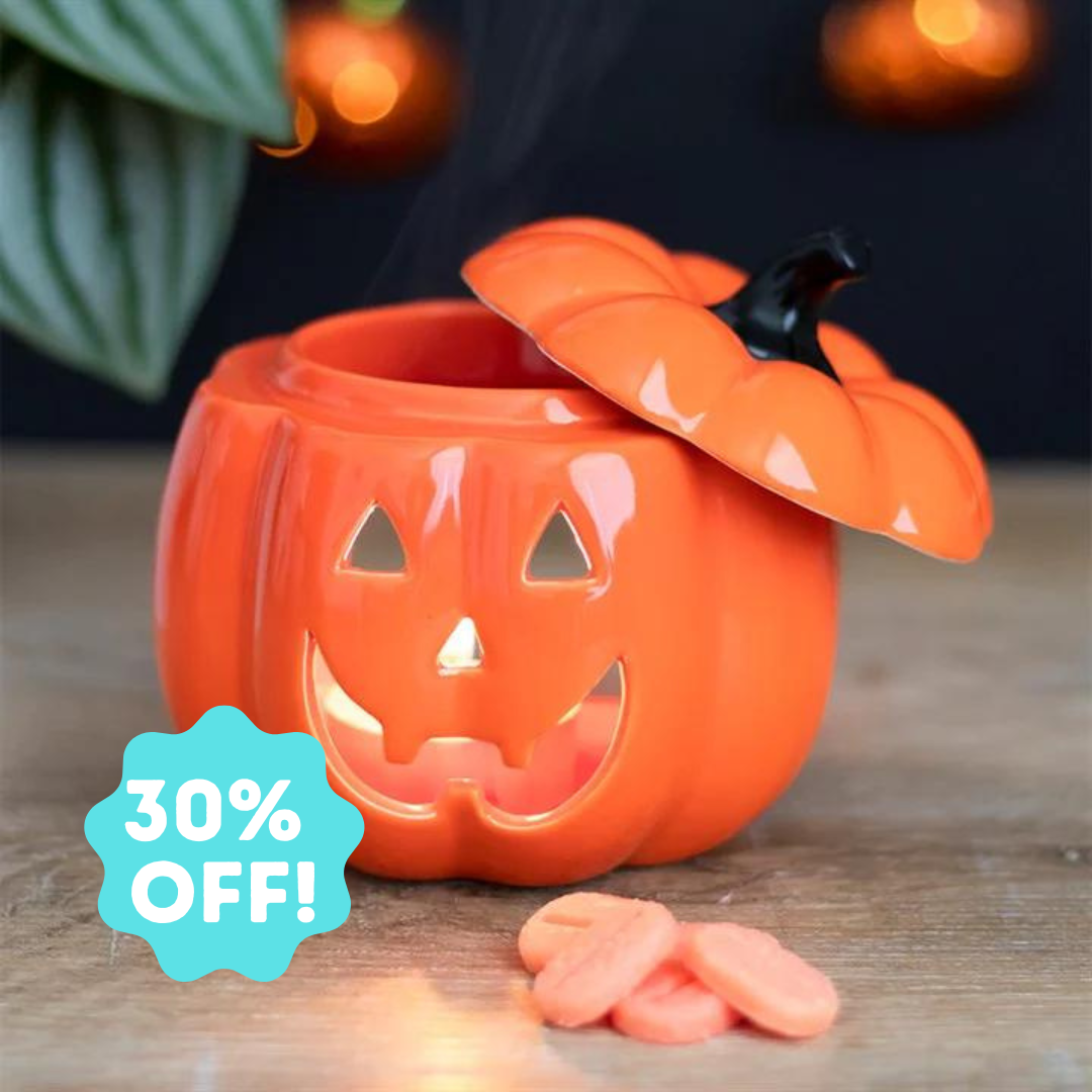 Orange Jack-O-Lantern Tealight Wax Warmer