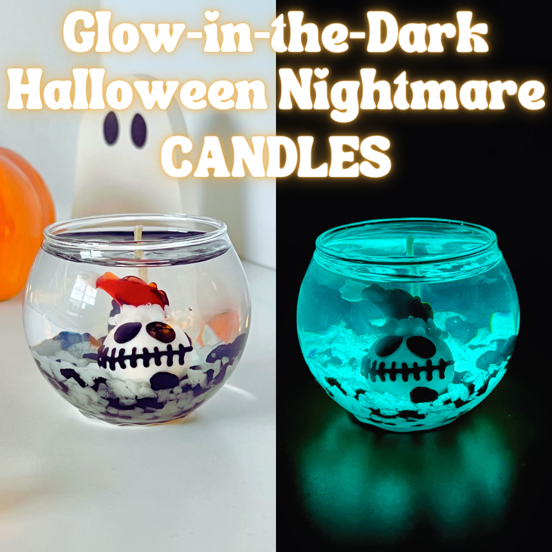 Mini Glow-in-the-Dark Halloween Nightmare Candles