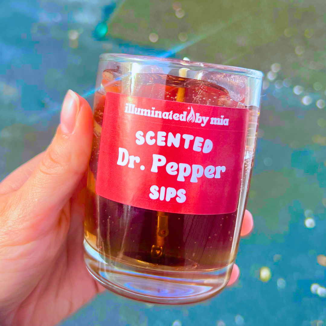 8 oz Scented Sips Dr. Pepper Candle