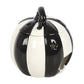 Black & White Striped Pumpkin Tealight Wax Warmer