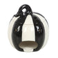Black & White Striped Pumpkin Tealight Wax Warmer