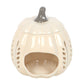 Cream Leaf Cut Out Pumpkin Tealight Wax Warmer
