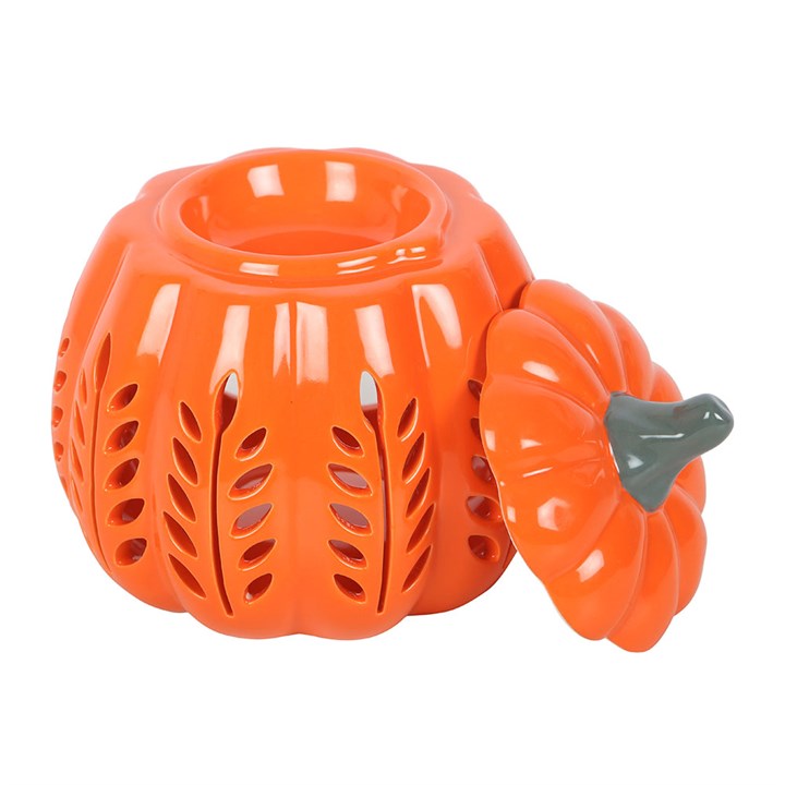 Orange Leaf Cut Out Pumpkin Tealight Wax Warmer