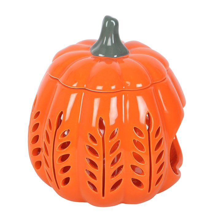 Orange Leaf Cut Out Pumpkin Tealight Wax Warmer