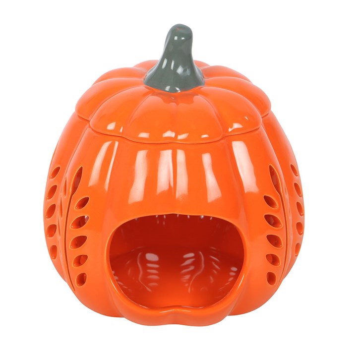 Orange Leaf Cut Out Pumpkin Tealight Wax Warmer