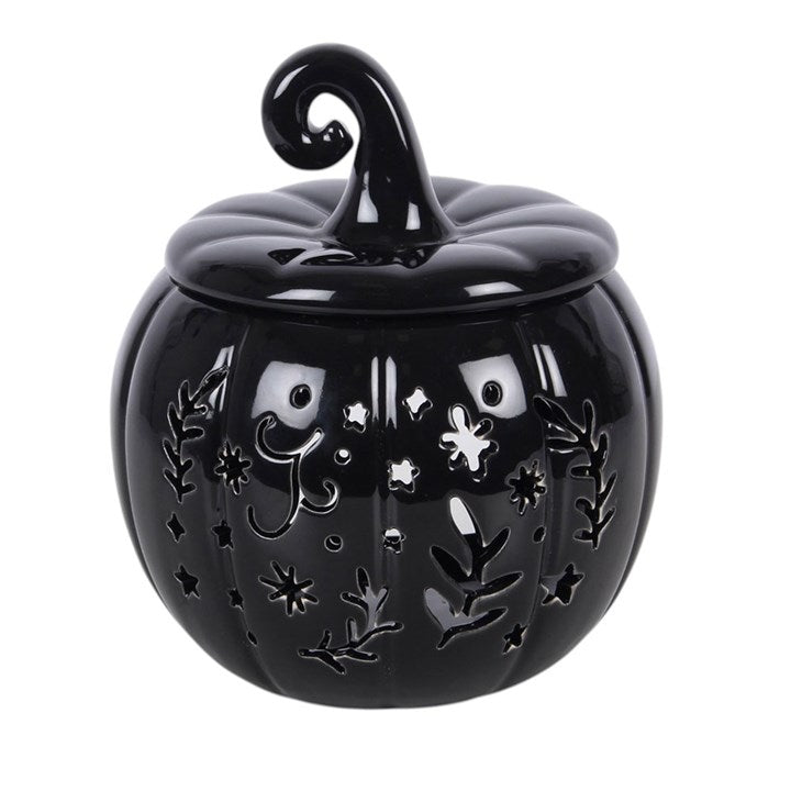Black Folk Pumpkin Tealight Wax Warmer