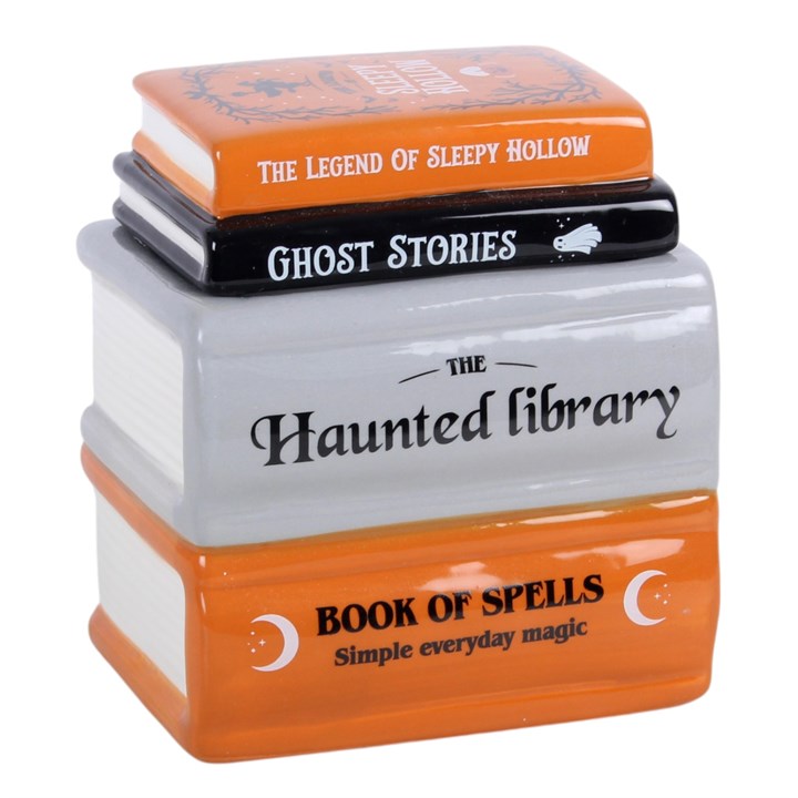 Haunted Library Book Stack Tealight Wax Warmer