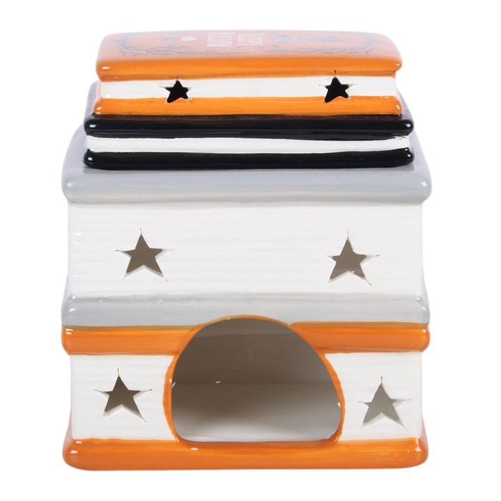 Haunted Library Book Stack Tealight Wax Warmer