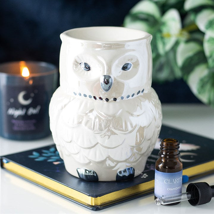 Iridescent Owl Tealight Wax Warmer