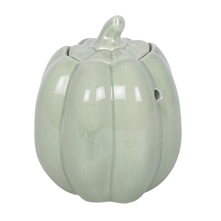 Tall Sage Green Pumpkin Tealight Wax Warmer