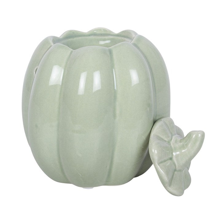 Tall Sage Green Pumpkin Tealight Wax Warmer