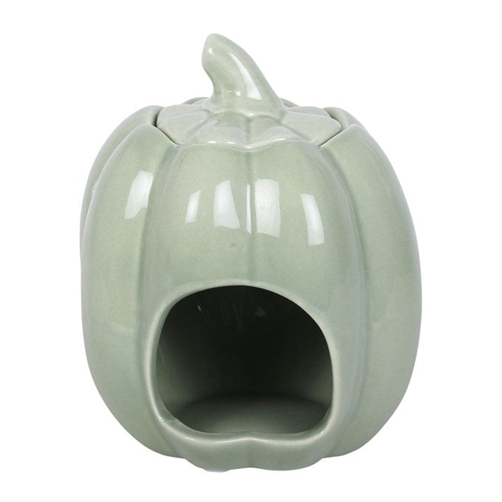Tall Sage Green Pumpkin Tealight Wax Warmer