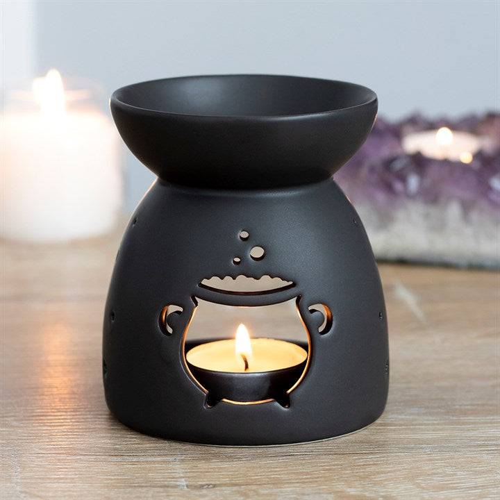 Black Cauldron Cut Out Tealight Wax Warmer