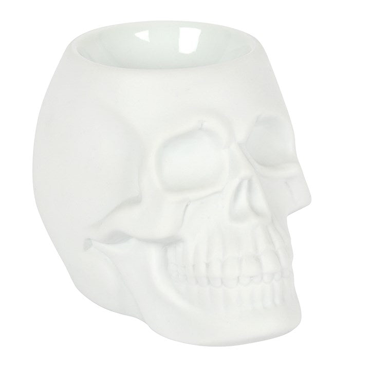 White Skull Tealight Wax Warmer