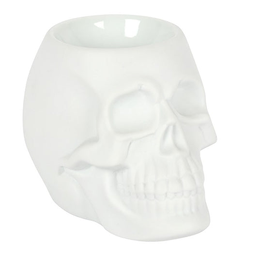 White Skull Tealight Wax Warmer