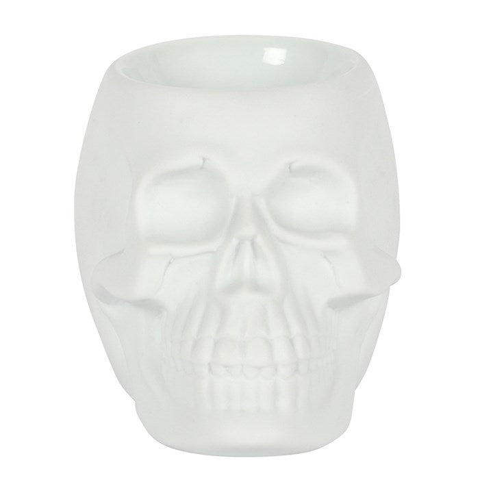 White Skull Tealight Wax Warmer