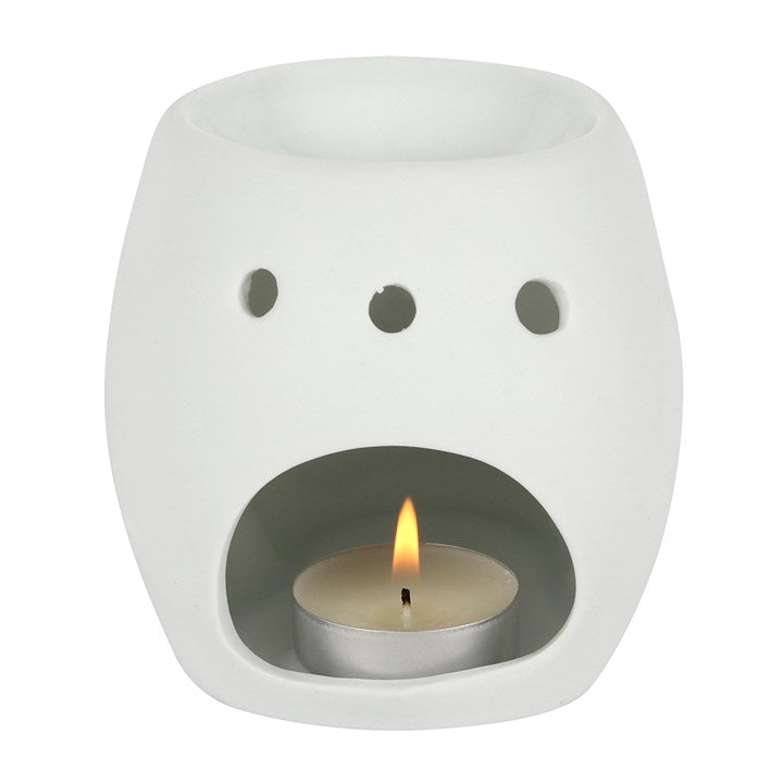 White Skull Tealight Wax Warmer