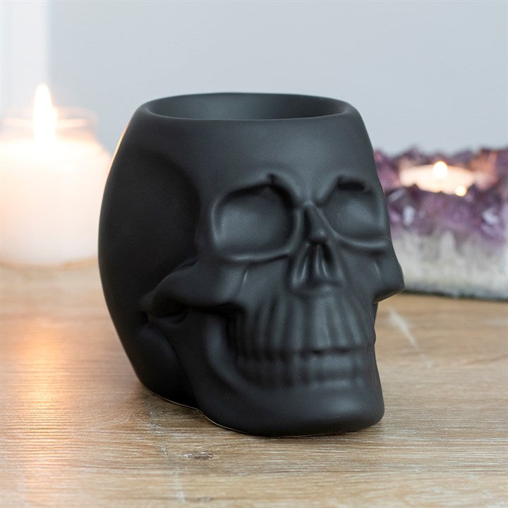 Black Skull Tealight Wax Warmer