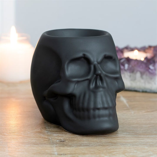 Black Skull Tealight Wax Warmer