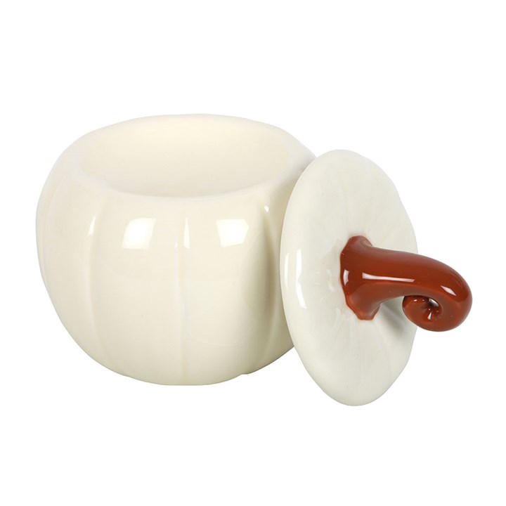White Curly Pumpkin Tealight Wax Warmer