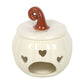 White Curly Pumpkin Tealight Wax Warmer