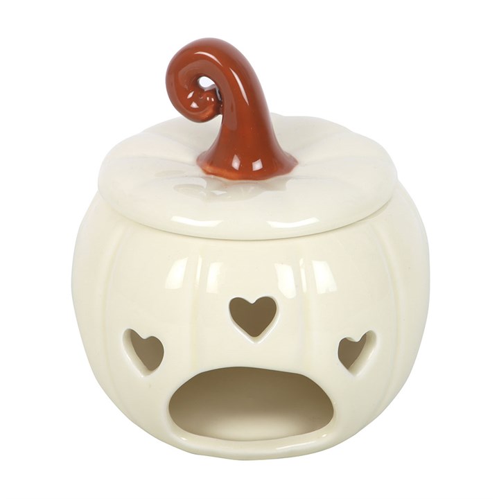 White Curly Pumpkin Tealight Wax Warmer