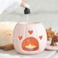 Pink Curly Pumpkin Tealight Wax Warmer