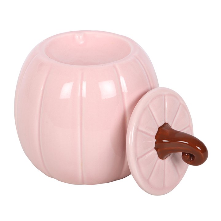 Pink Curly Pumpkin Tealight Wax Warmer