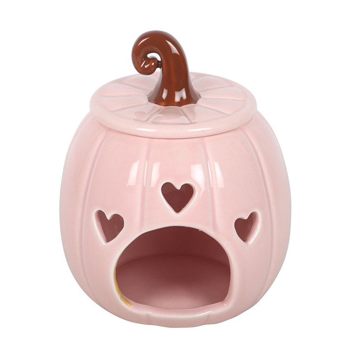 Pink Curly Pumpkin Tealight Wax Warmer