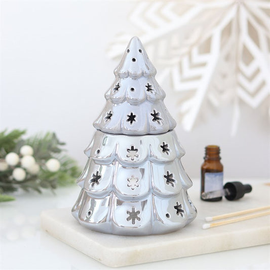 Silver Fir Tree Tealight Wax Warmer