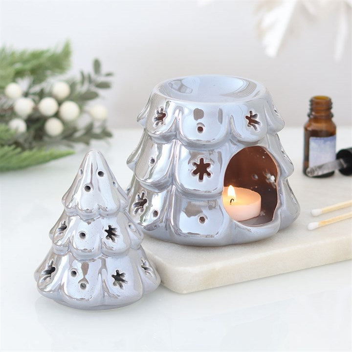 Silver Fir Tree Tealight Wax Warmer