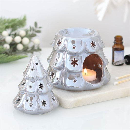 Silver Fir Tree Tealight Wax Warmer