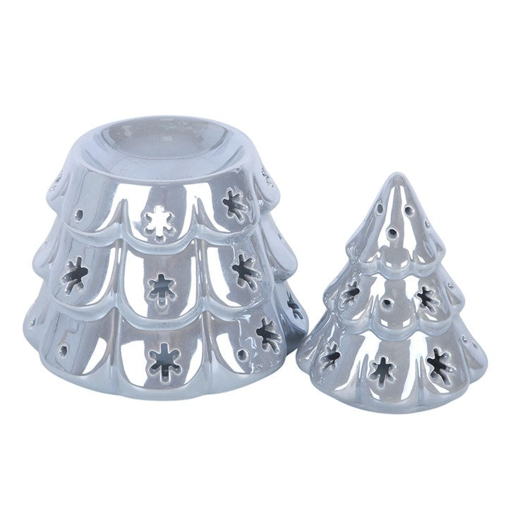 Silver Fir Tree Tealight Wax Warmer